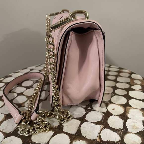 Rebecca Minkoff Women’s Love Quilted Leather Crossbody Purse Pink - Picture 5 of 12